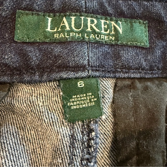 Ralph Lauren Blue Jean Shorts Tailored Fit Above Knee Women's Size 6 - Picture 12 of 13